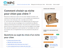 Tablet Screenshot of nichepourchien.fr